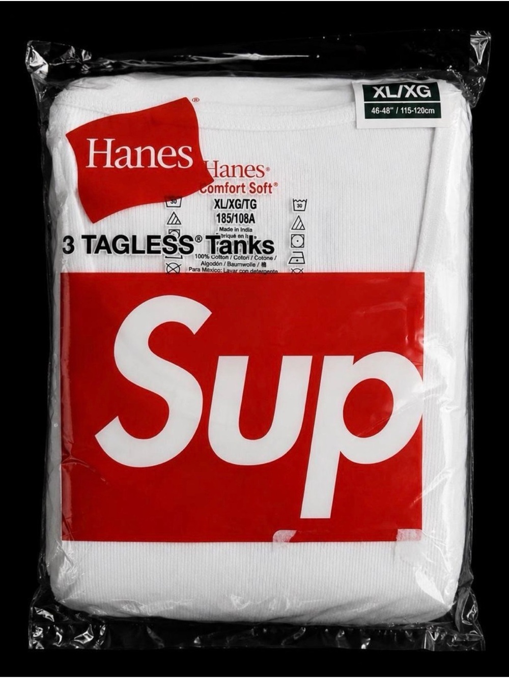 Supreme x Hanes Tanks (3-Pack) - Size XL - NWT